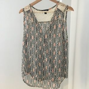 Sleeveless Ikat Wrap Blouse